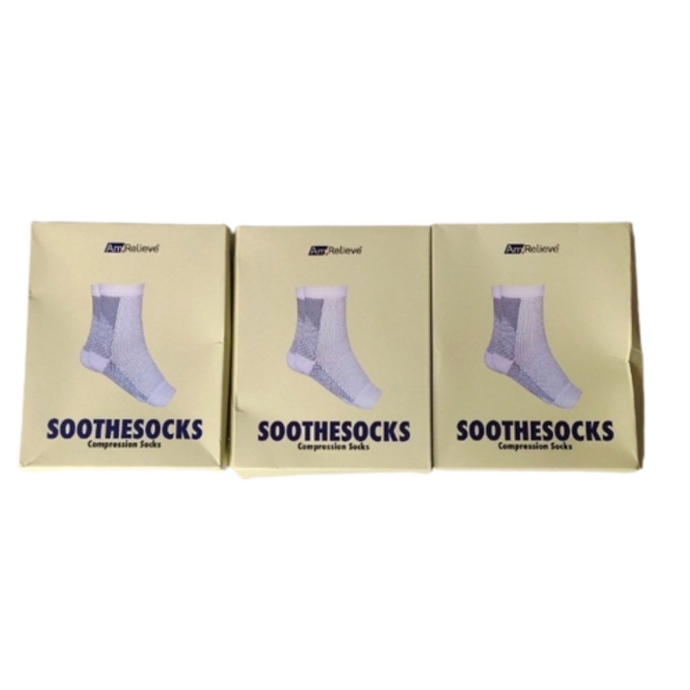 AmRelieve Soothesocks Compression Socks 3 packs NEW Sz S/M
